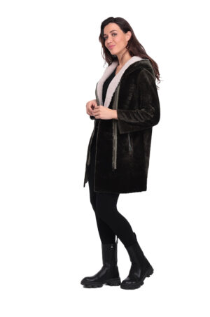 Veste-Valeria-Kaki luxe chic et sophistiquée Veste-Valeria-Kaki luxe chic et sophistiquée