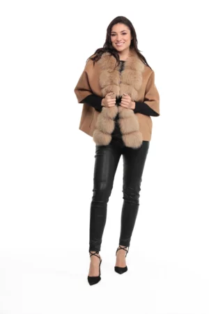 GENE_GOLD_IMG_0337 Veste Gene Gold. Veste en Laine Col Renard