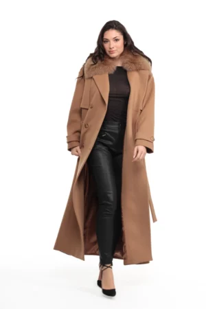 MATERA_GOLD_IMG_0419 Veste Matera Gold. Veste en Laine Col Renard