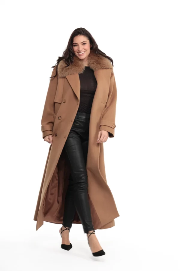 MATERA_GOLD_IMG_0420 Veste Matera Gold. Veste en Laine Col Renard