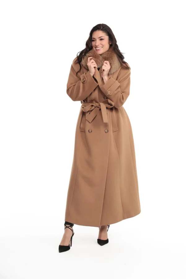 MATERA_GOLD_IMG_0426 Veste Matera Gold. Veste en Laine Col Renard