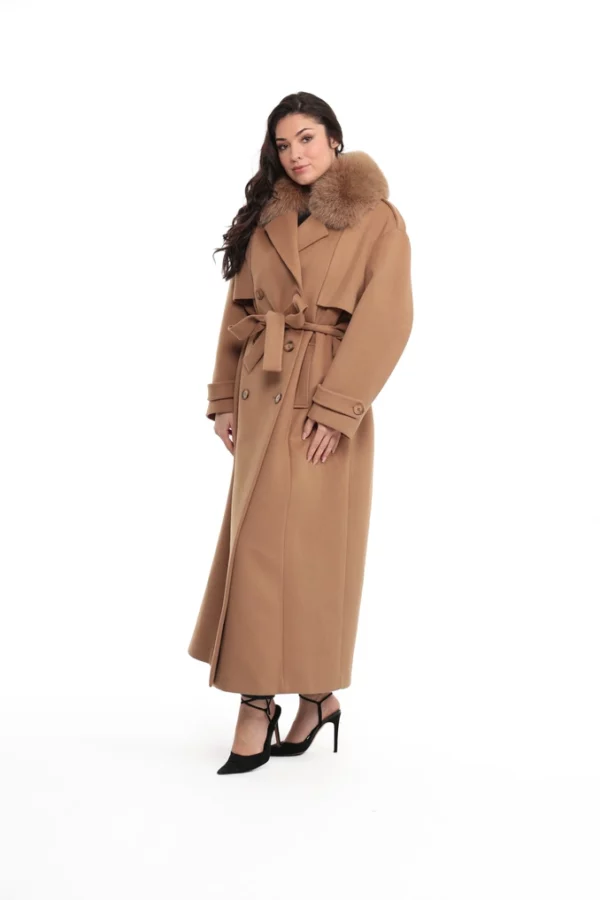 MATERA_GOLD_IMG_0434 Veste Matera Gold. Veste en Laine Col Renard