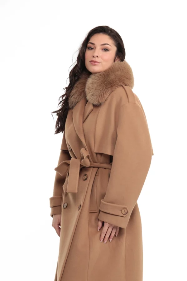 MATERA_GOLD_IMG_0435 Veste Matera Gold. Veste en Laine Col Renard