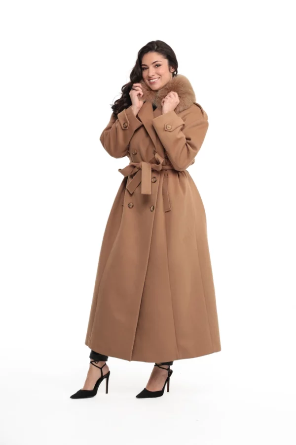 MATERA_GOLD_IMG_0436 Veste Matera Gold. Veste en Laine Col Renard