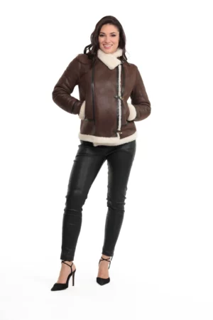 Veste Patrizia Marron En Mouton