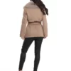 Veste Pessaro Taupe. Veste en Laine Col Renard