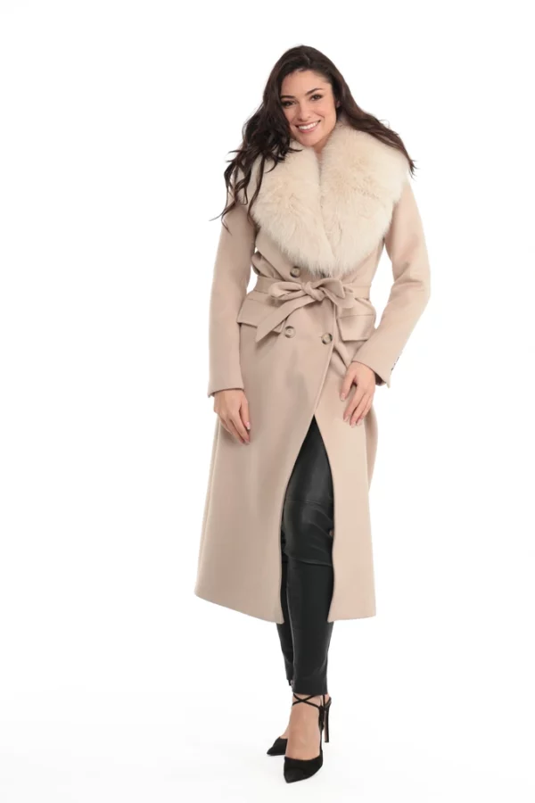 Veste Pise Ecru. Veste Textile COL RENARD