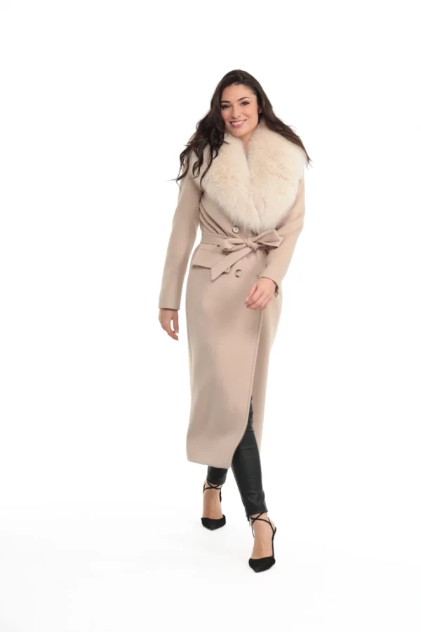 Veste Pise Ecru. Veste Textile COL RENARD