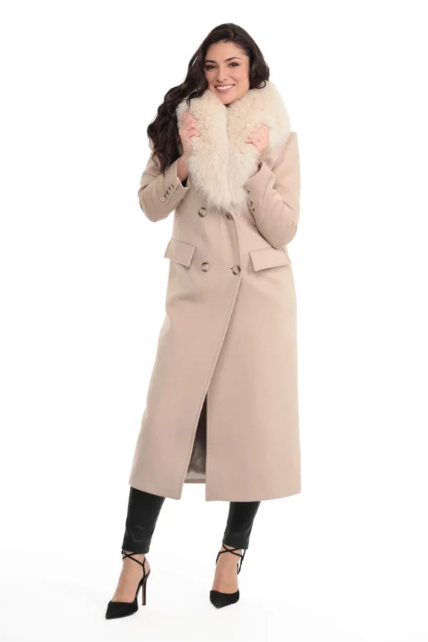 Veste Pise Ecru. Veste Textile COL RENARD