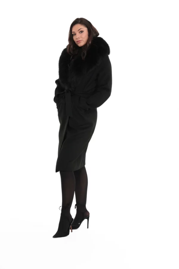RIMINI_NOIR_IMG_0663 Manteau Rimini Noir. Manteau en Laine Col Renard