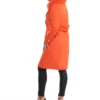 Manteau Rome Orange. Manteau en Laine Col Renard