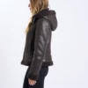 BOMBARDIER MARRON FEMME CAPUCHE