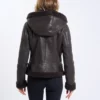 BOMBARDIER MARRON FEMME CAPUCHE