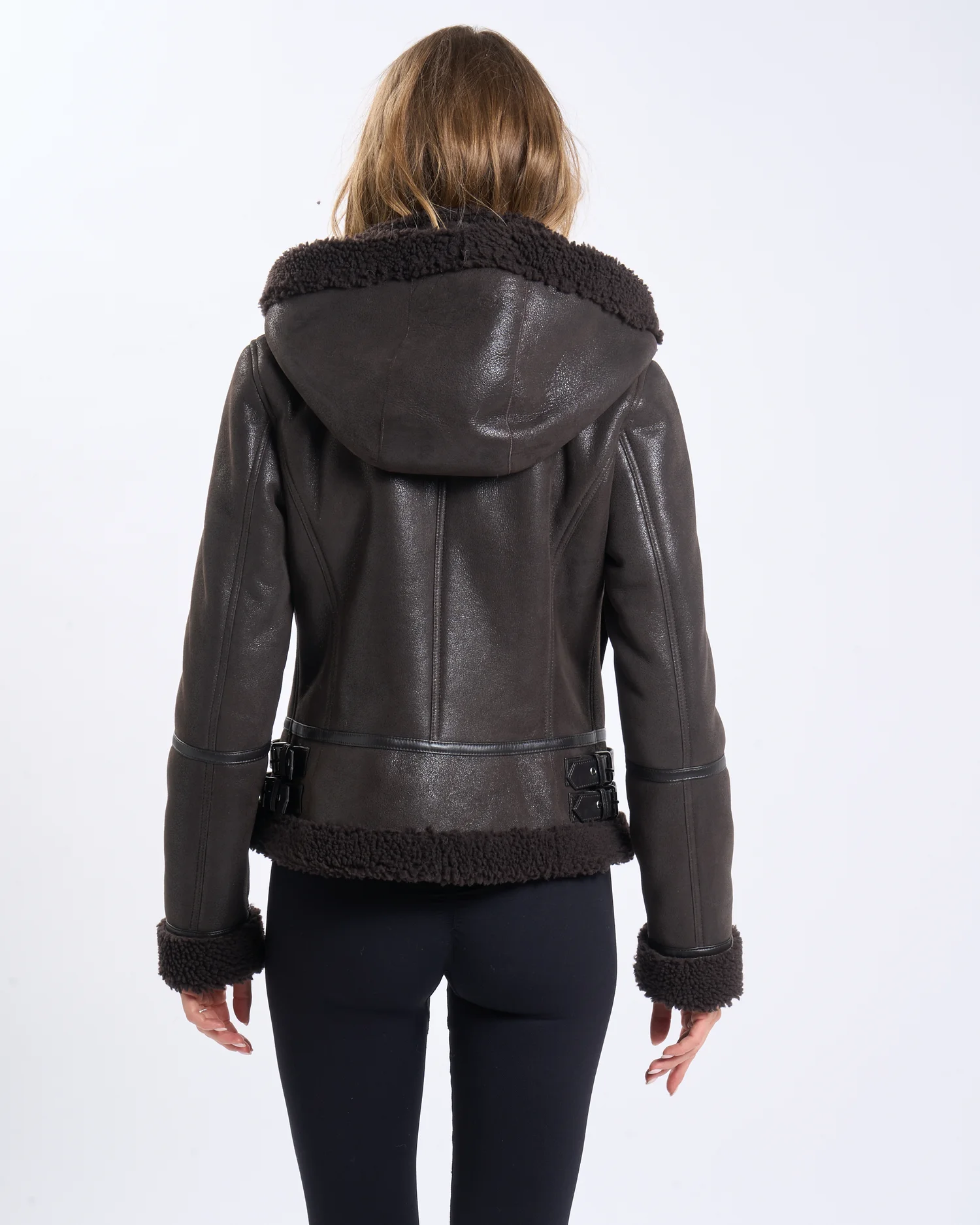 BOMBARDIER MARRON FEMME CAPUCHE