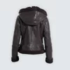 BOMBARDIER MARRON FEMME CAPUCHE